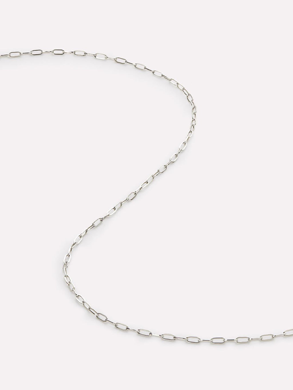 White Gold Chain - White Gold Paperclip Necklace