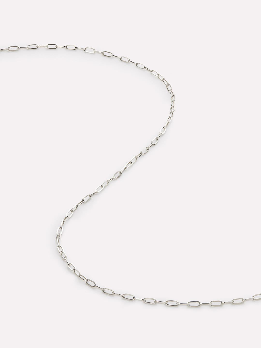 White Gold Chain - White Gold Paperclip Necklace