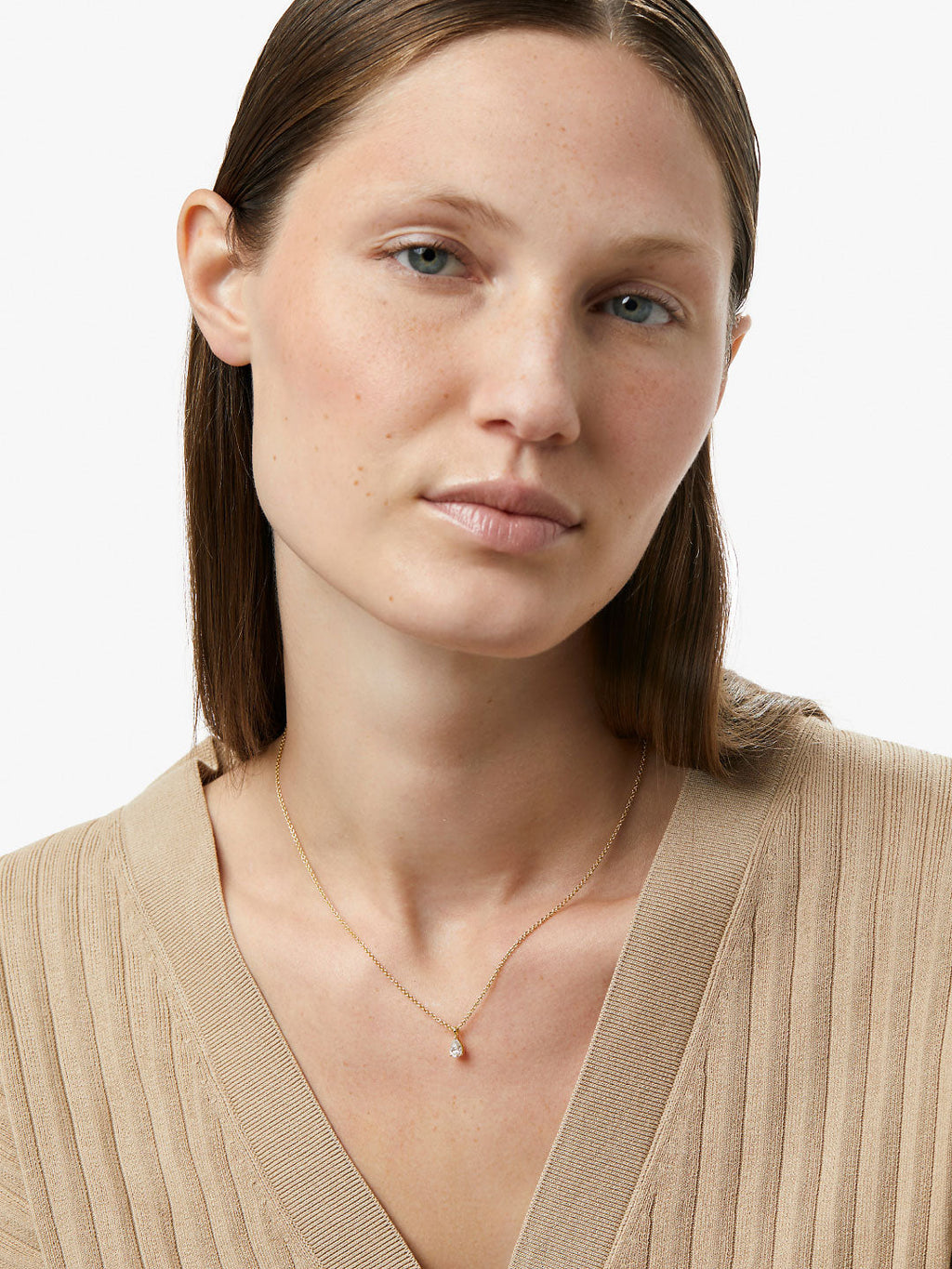Delicate Solitaire Pendant - Elise Pendant
