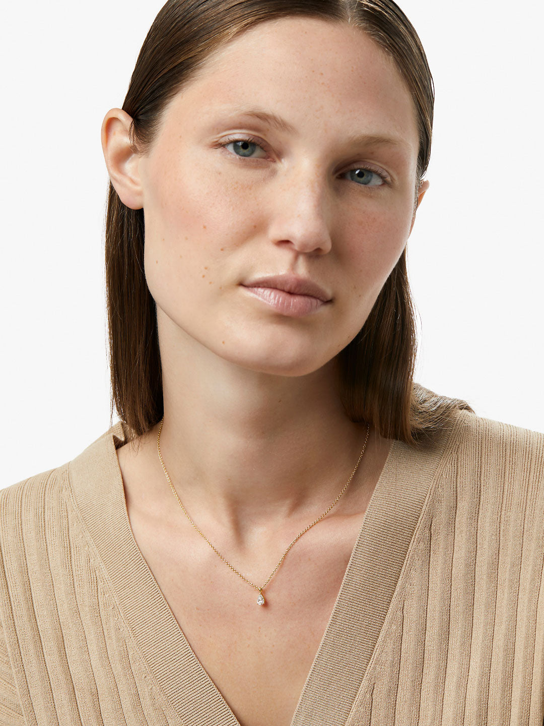 Delicate Solitaire Pendant - Elise Pendant