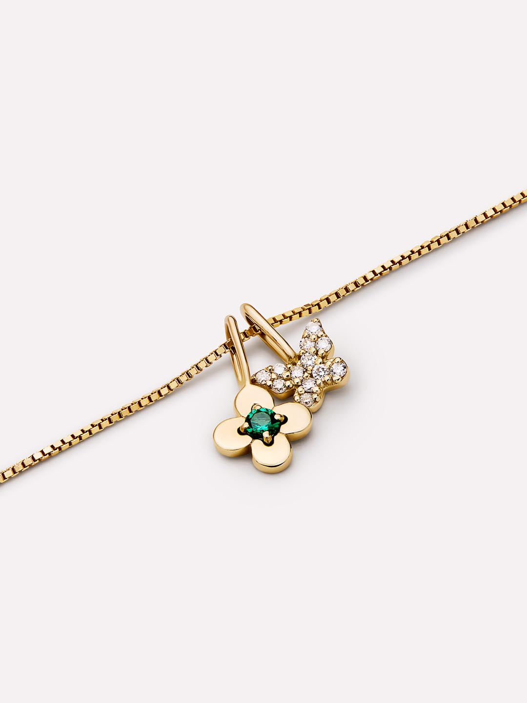 Gold Pendant - Gold Mini Flower Charm