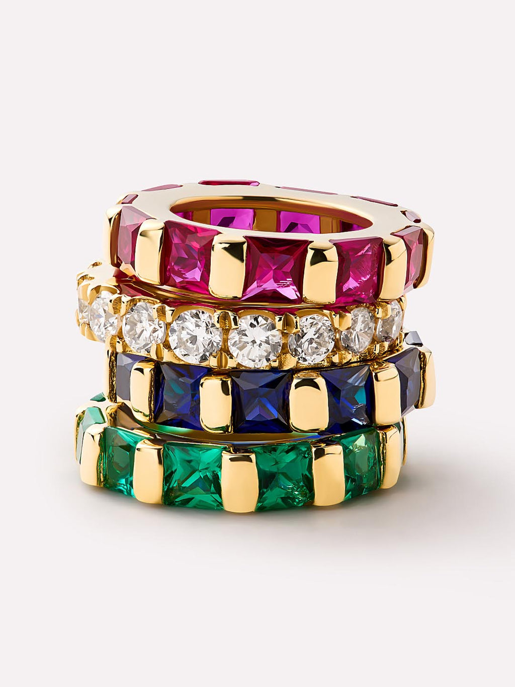 Solid Yellow Gold - Emerald Zeno Charm