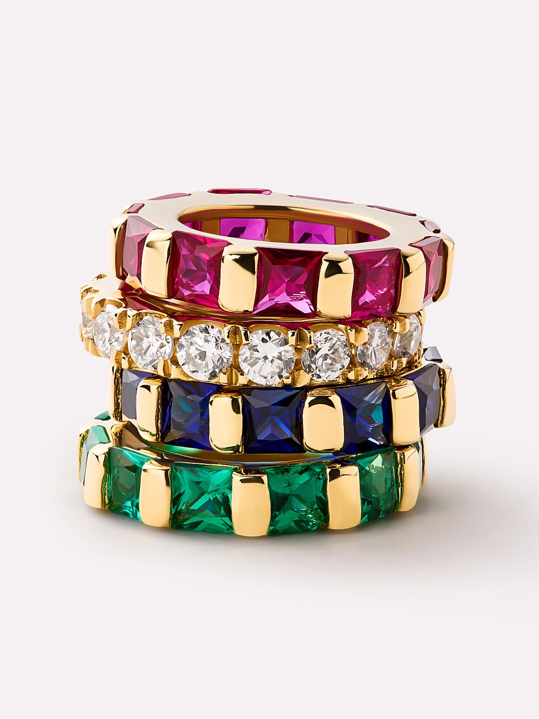 Solid Yellow Gold - Emerald Zeno Charm