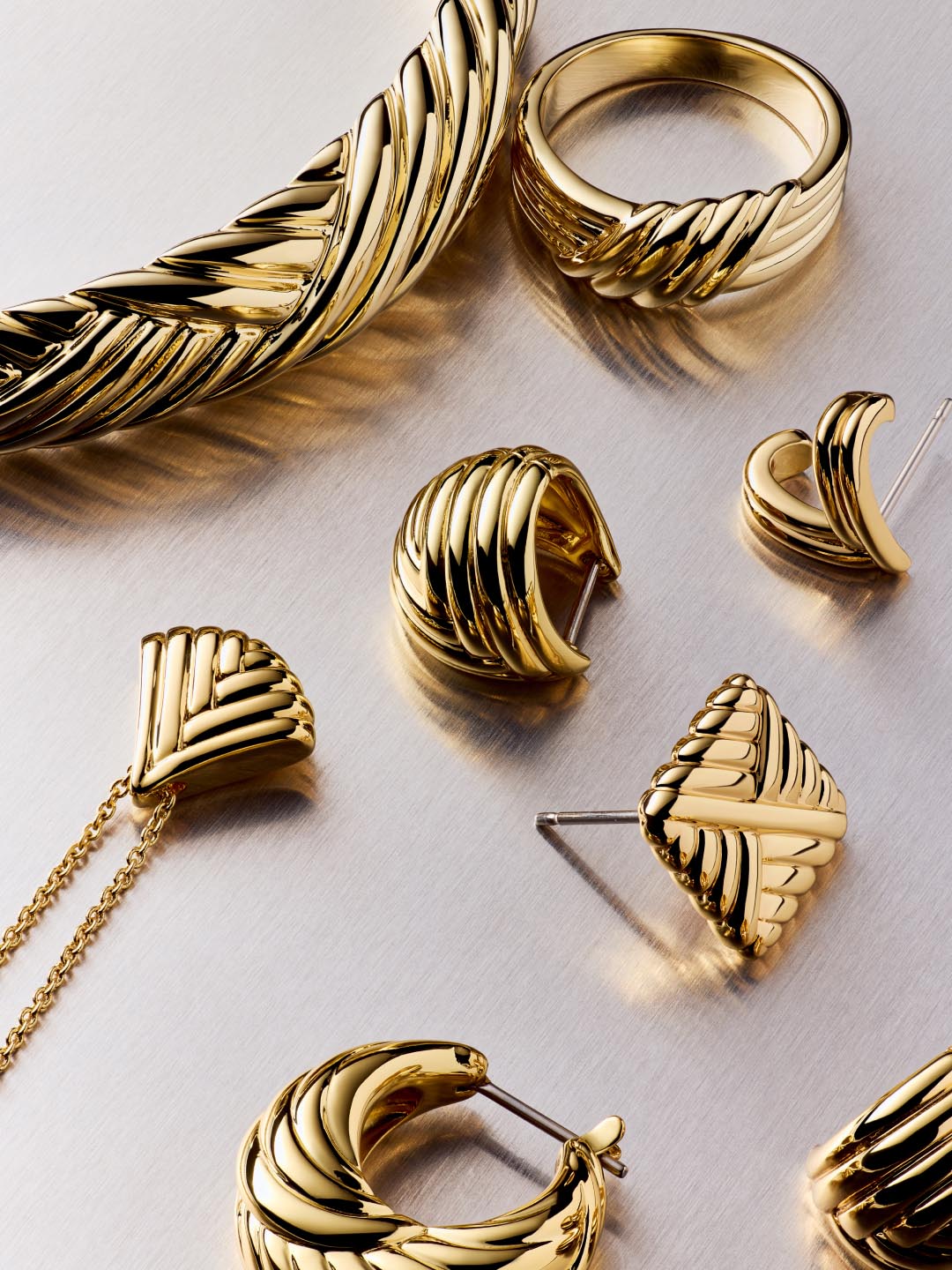 Gold Stud Earrings - Karessa