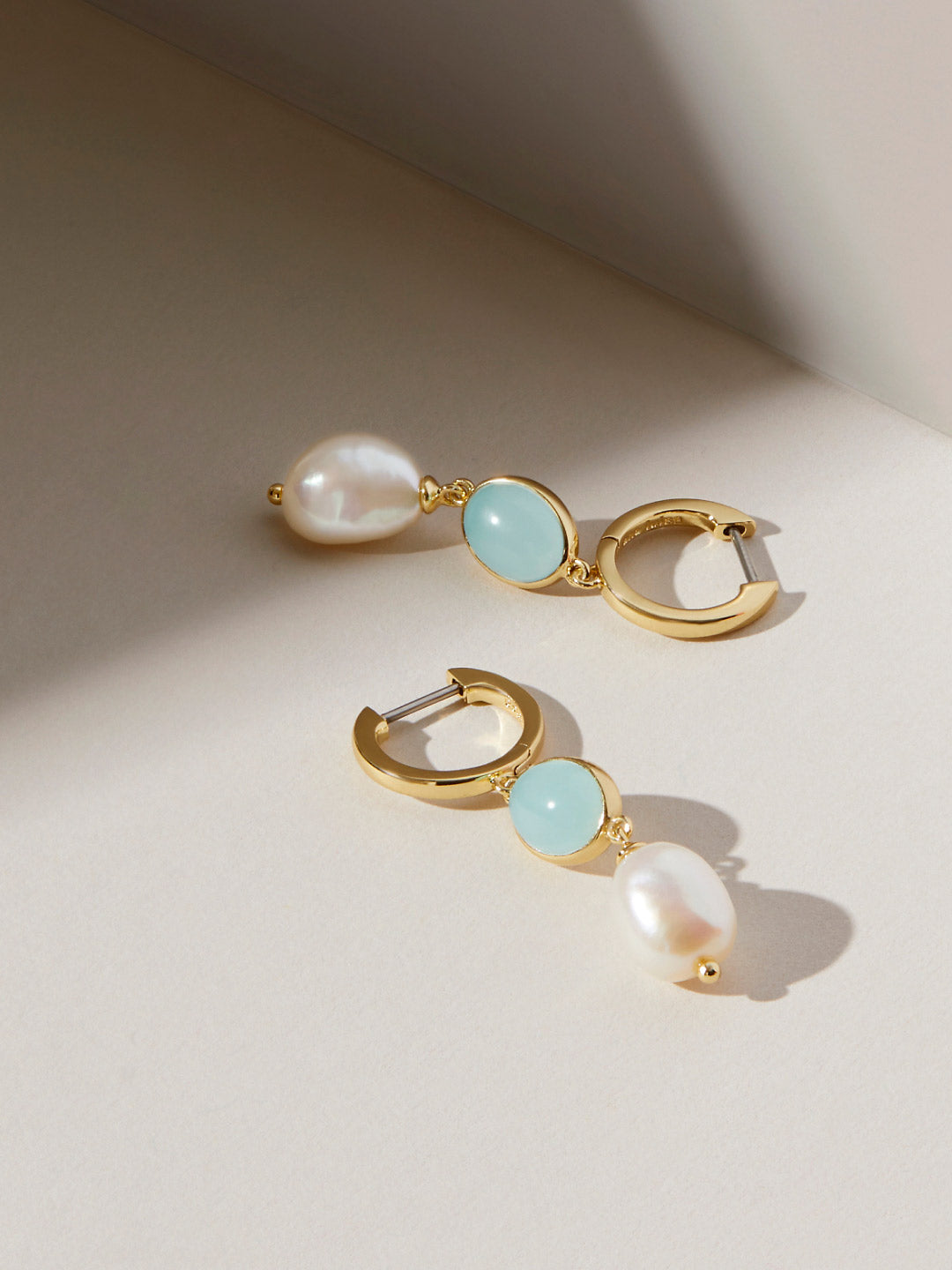 Pearl Drop Earrings - Noelle Mythical Blue