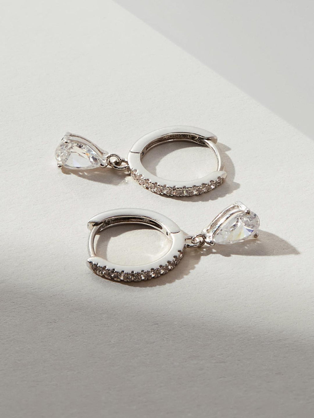 Delicate Huggie Hoops - Elise Silver