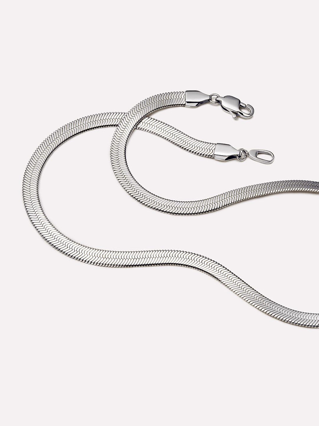 Herringbone Necklace - Ina Silver Bold