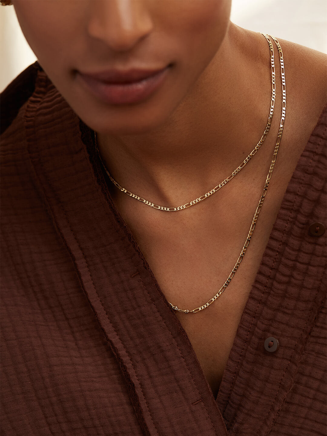 Figaro Chain Necklace - Leo Regular Short