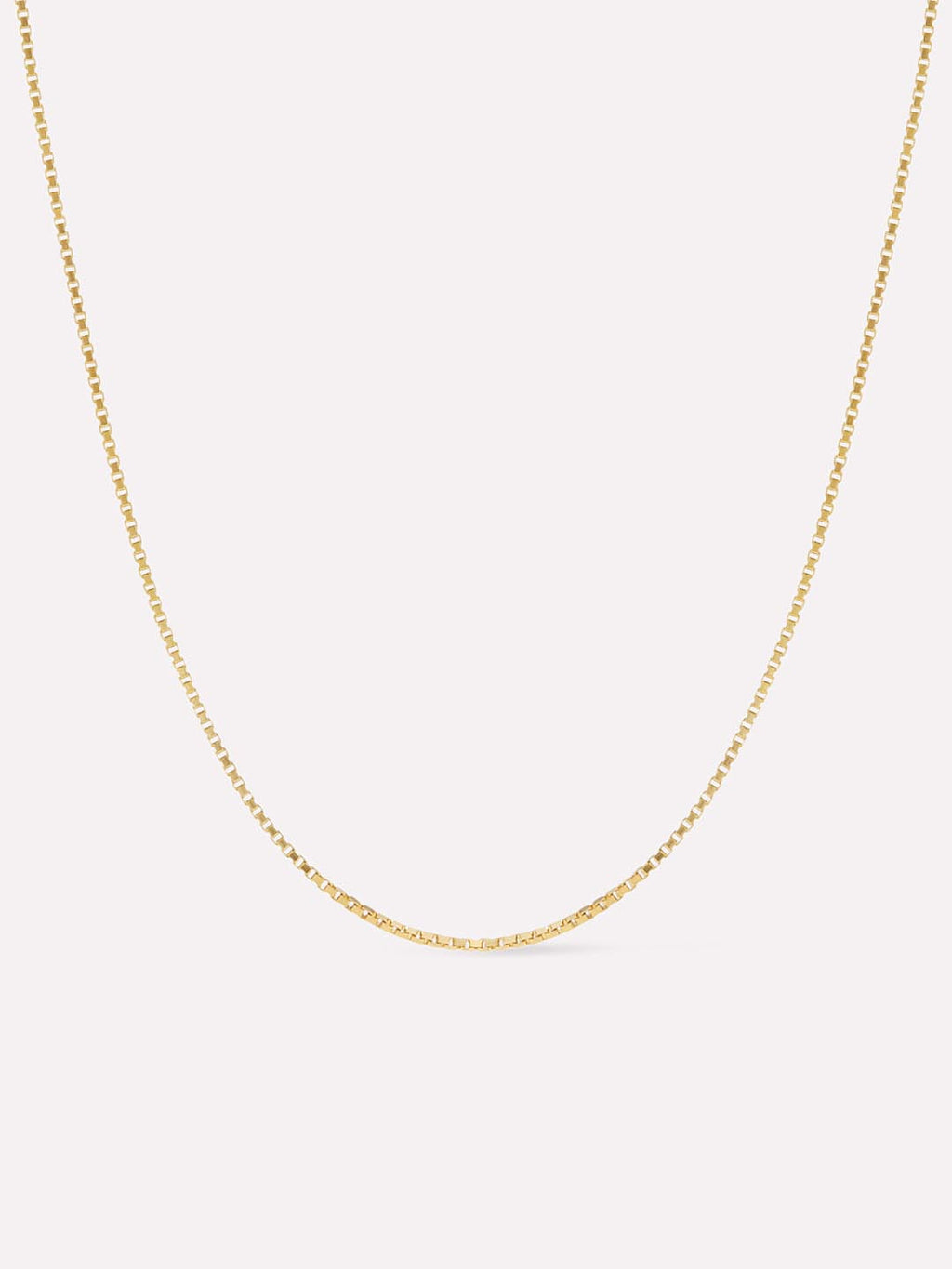 Silver Box Chain Necklace - Jo Gold