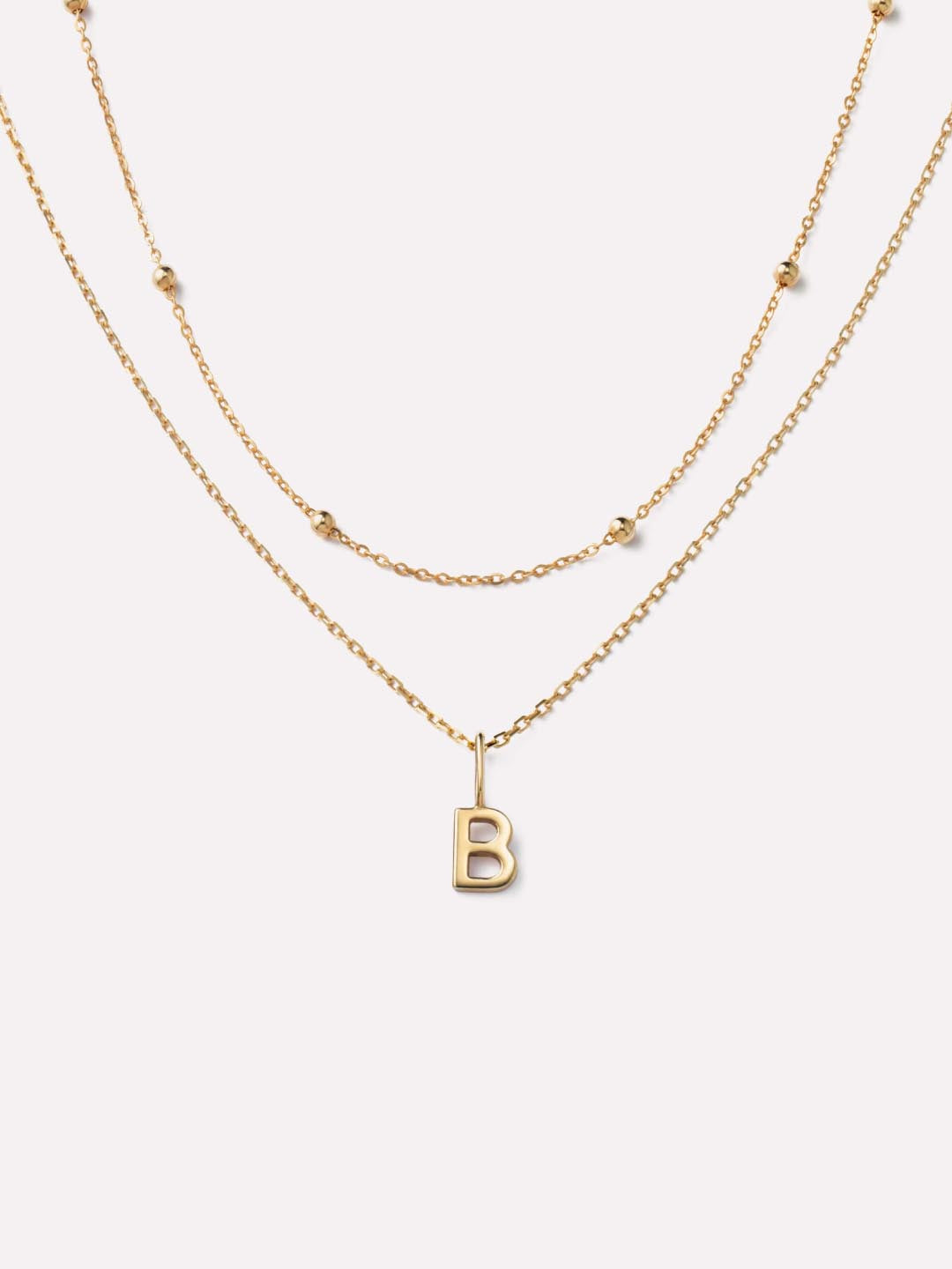 Gold Letter Necklace - Gold Layered Letter Necklace