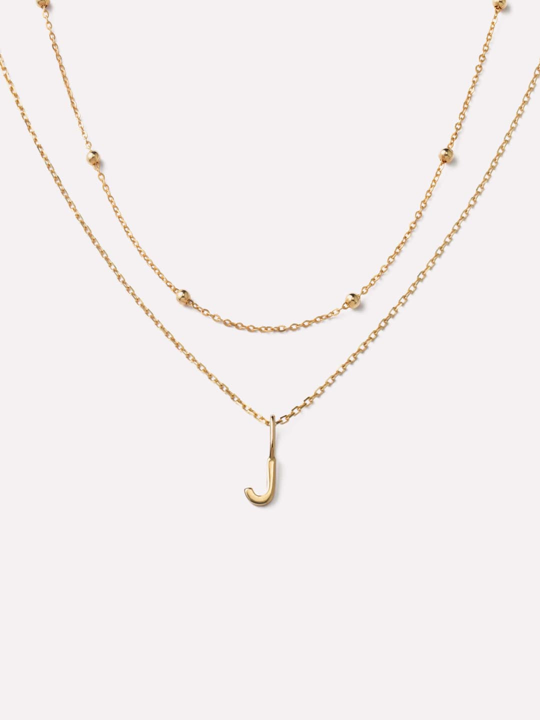 Gold Letter Necklace - Gold Layered Letter Necklace