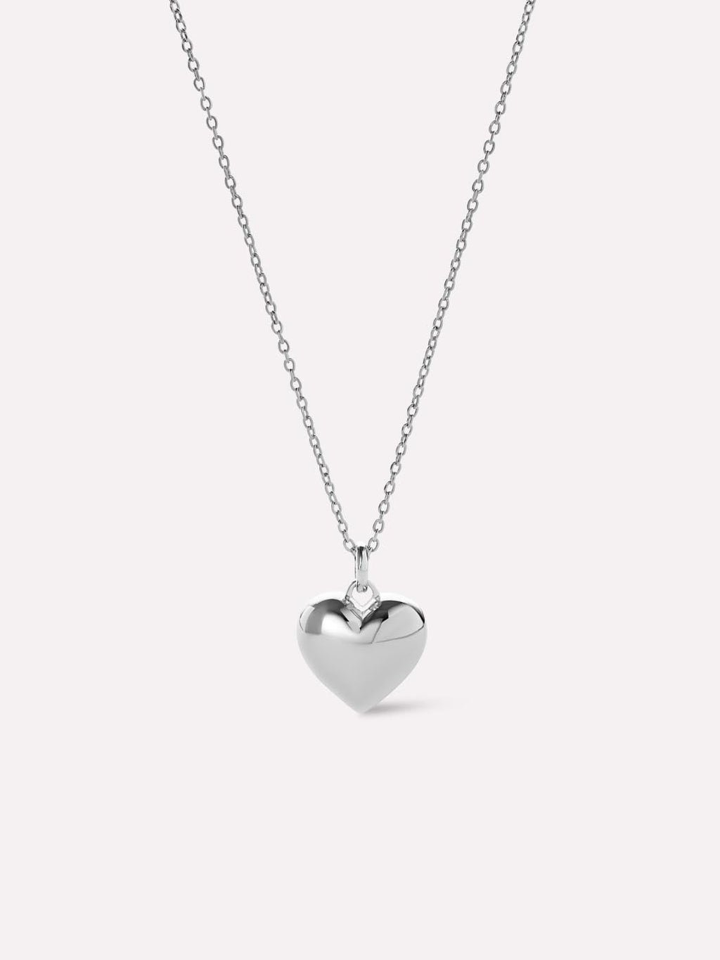 Heart Necklace - Lev Small Silver