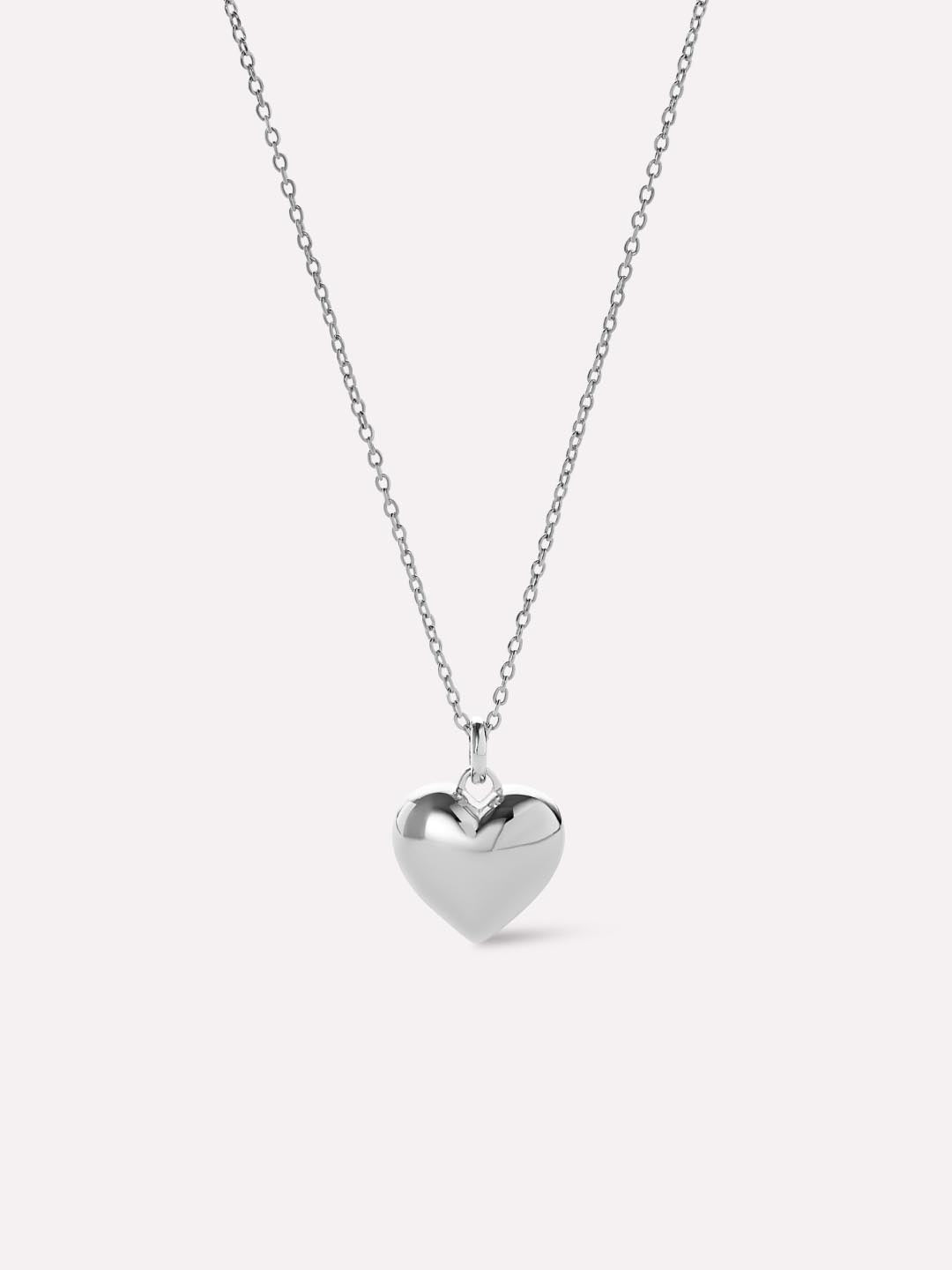 Heart Necklace - Lev Small Silver