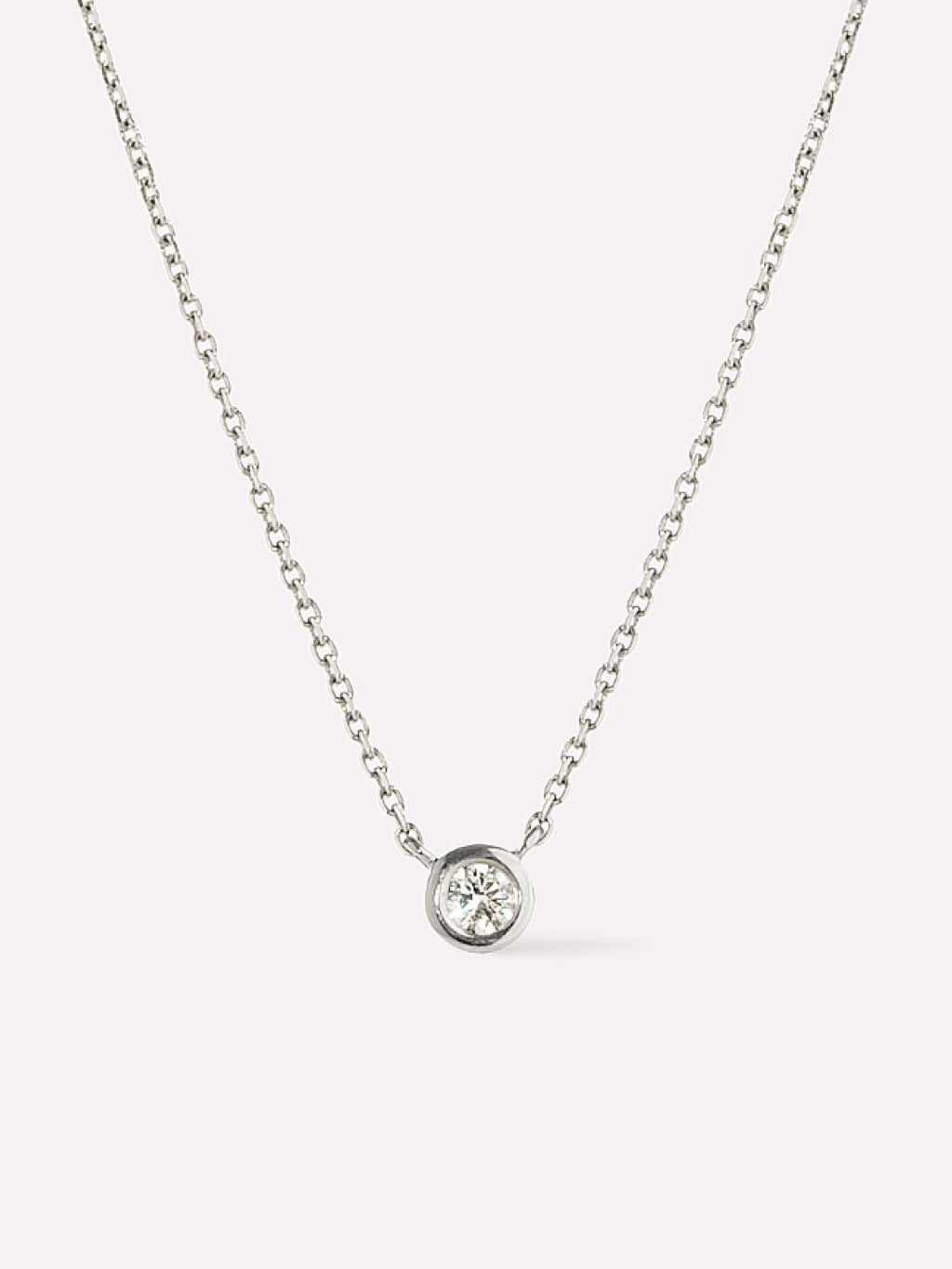 White Gold Necklace - White Gold Diamond Necklace