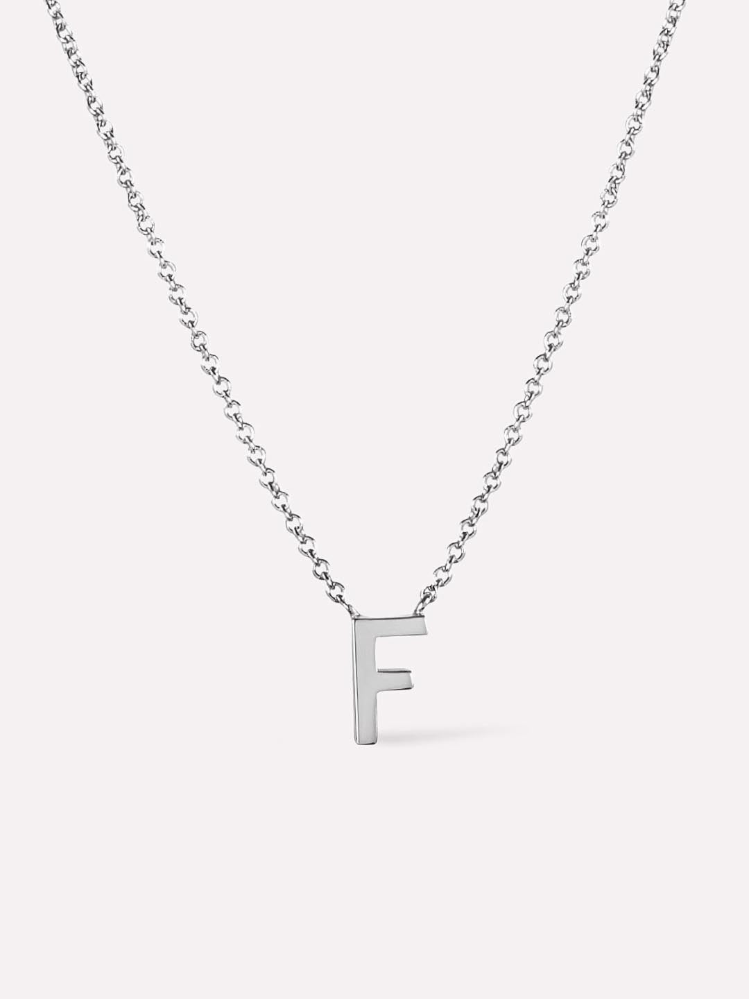 Silver Initial Necklace - Letter Necklace