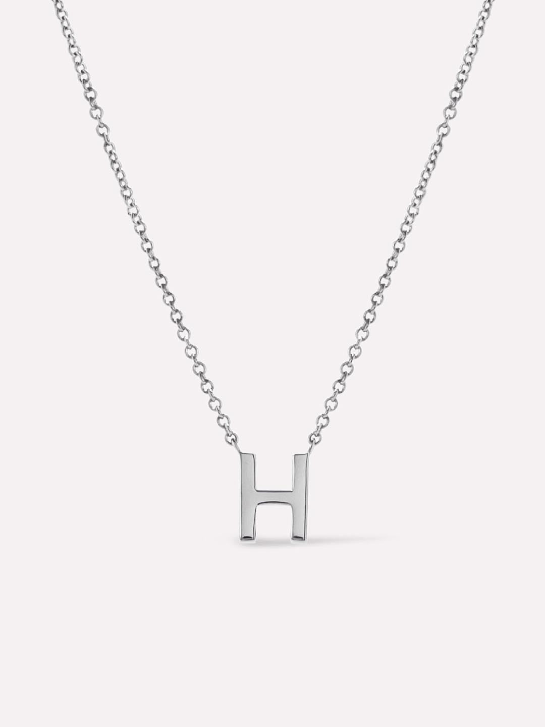 Silver Initial Necklace - Letter Necklace