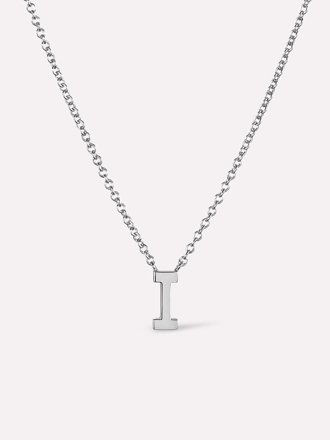 Silver Initial Necklace - Letter Necklace