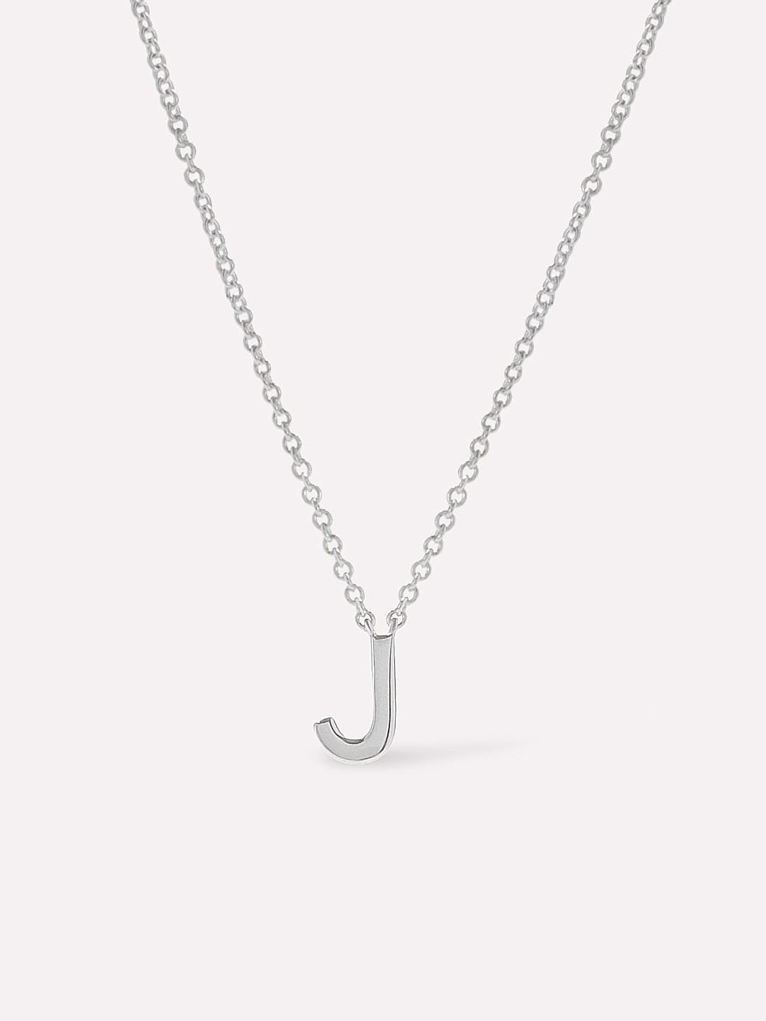 Silver Initial Necklace - Letter Necklace