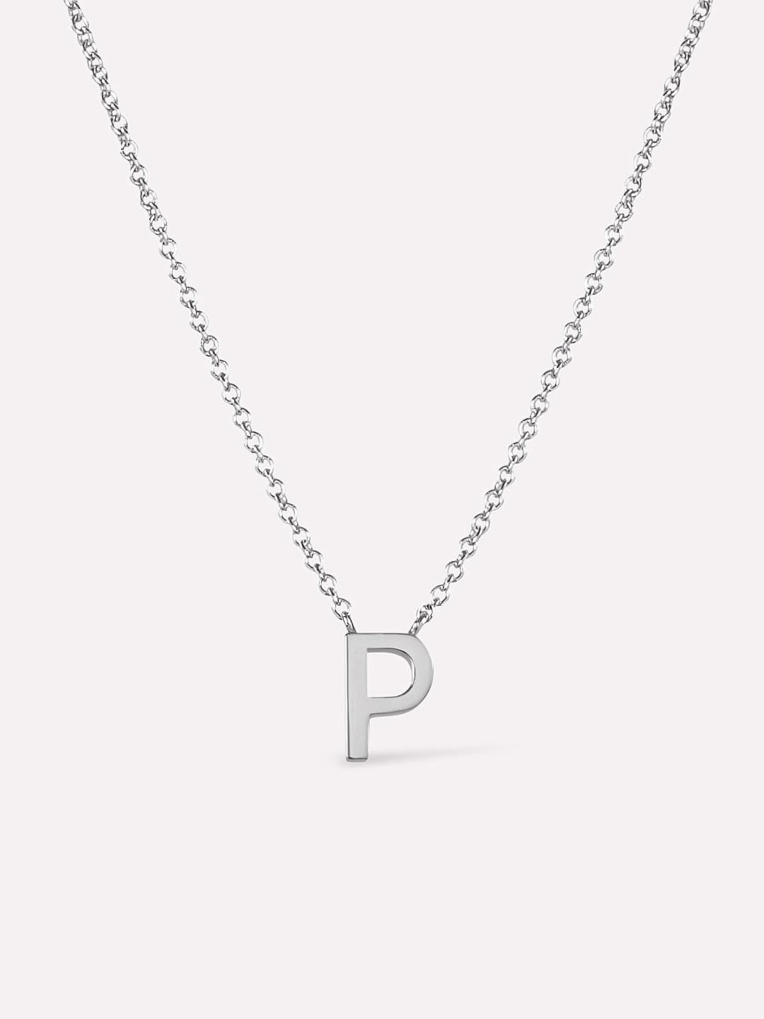 Silver Initial Necklace - Letter Necklace