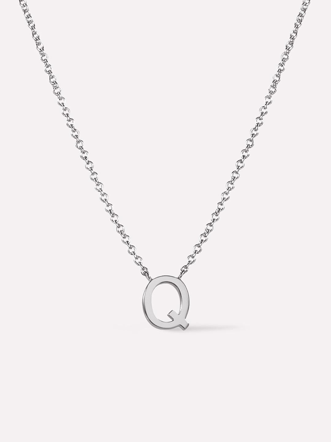 Silver Initial Necklace - Letter Necklace