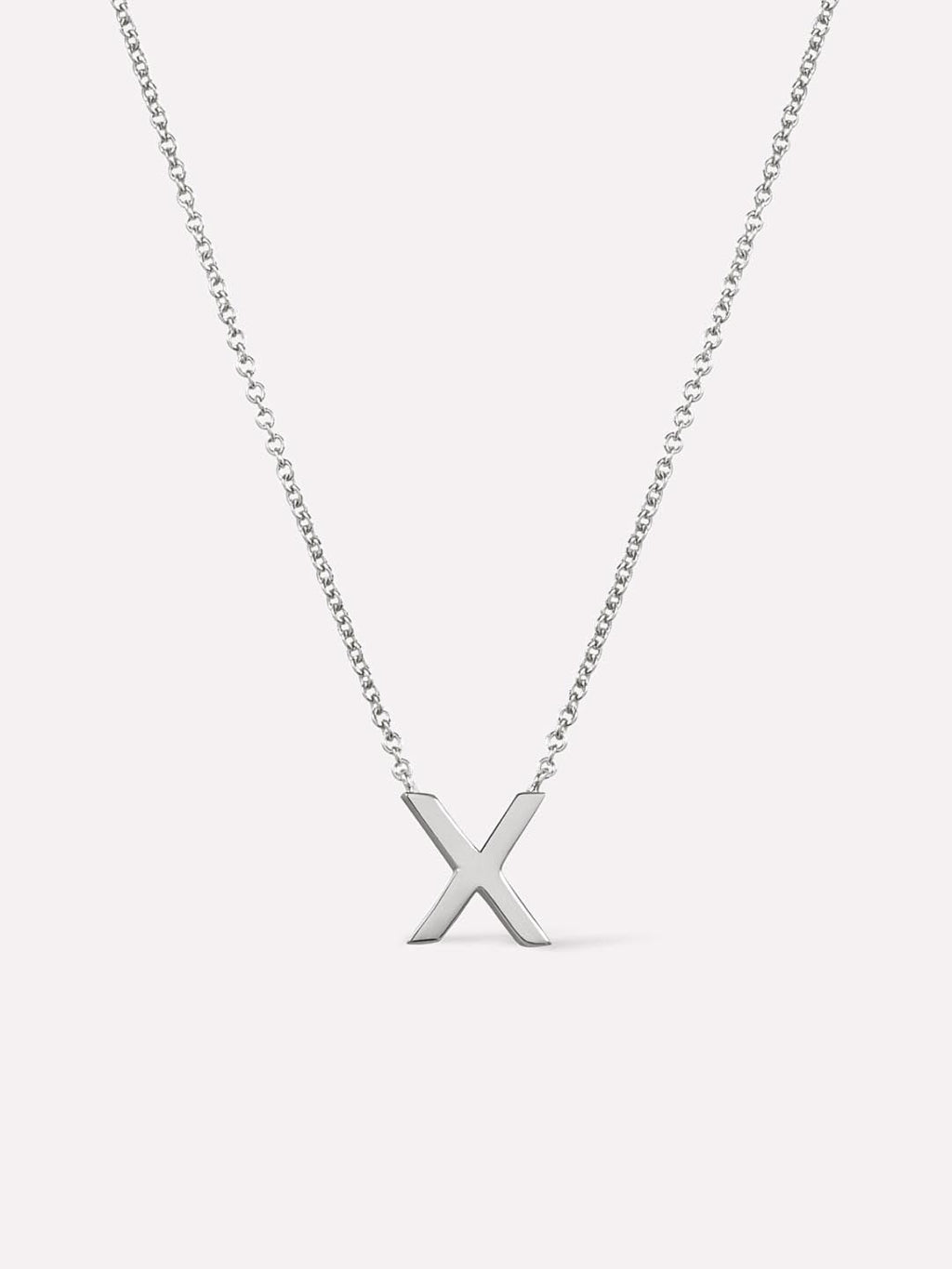 Silver Initial Necklace - Letter Necklace