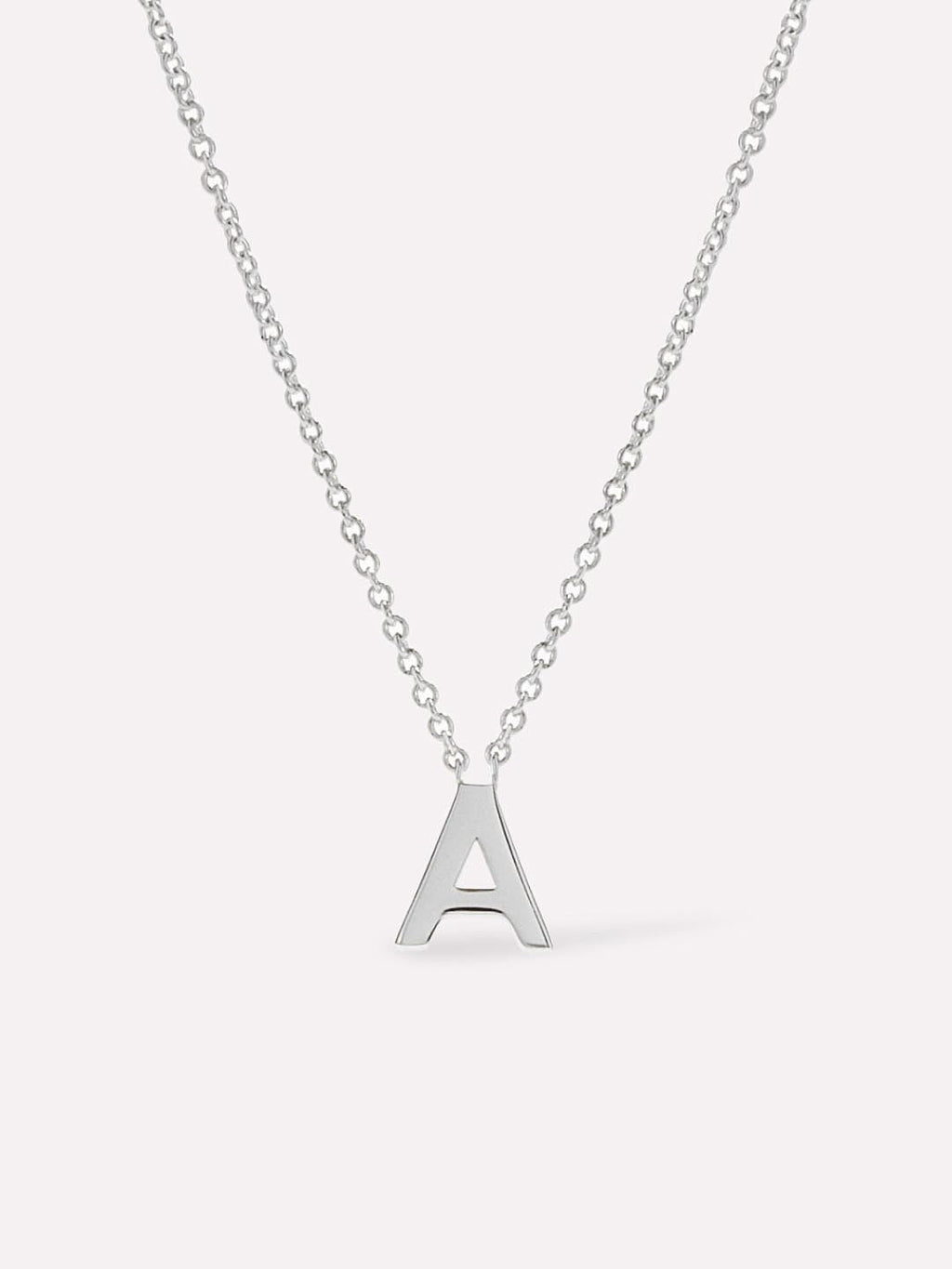 Silver Initial Necklace - Letter Necklace