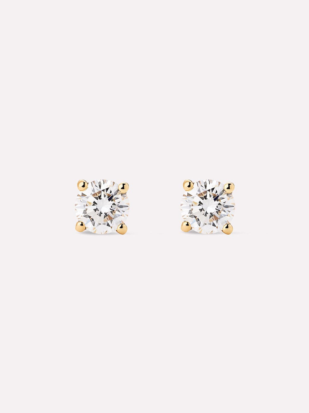 Lab Grown Diamond Earrings - Gold Medium Diamond Studs