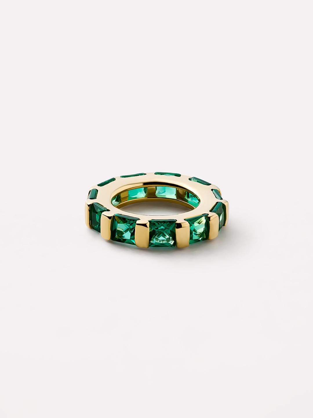 Solid Yellow Gold - Emerald Zeno Charm