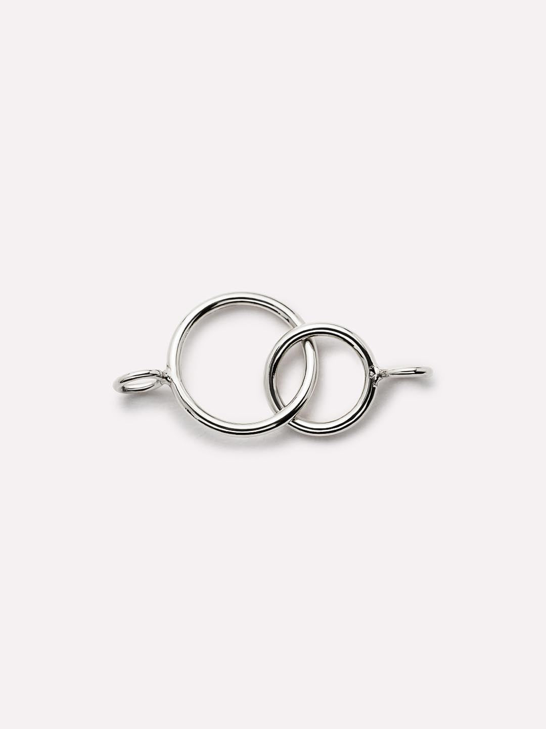 Silver Charms - Silver Interlocking Links Welding Connector Charm